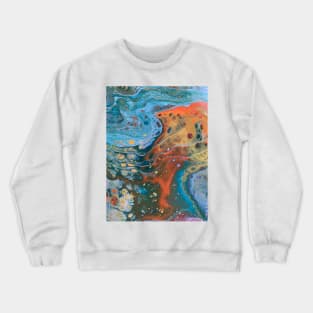 pouring abstract painting Crewneck Sweatshirt